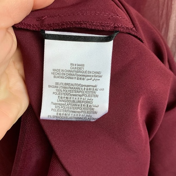 bcbg maxazria Donna Appliqué Sleeveless Evening Gown in Windsor Wine Size 4, NWT - Picture 10 of 10